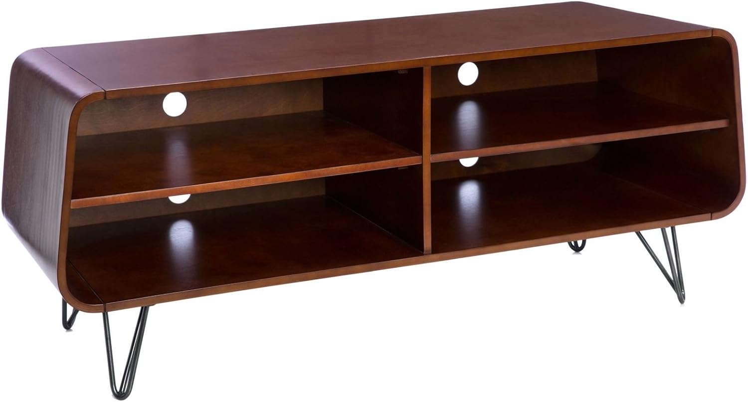 Mid-Century Modern TV Stand Provides Retro Style And Contemporary Functionality. Home Entertainment Center Suitable For A Living Room, Bedroom, And Den. Media Cabinet Console Creates Timeless Feel.