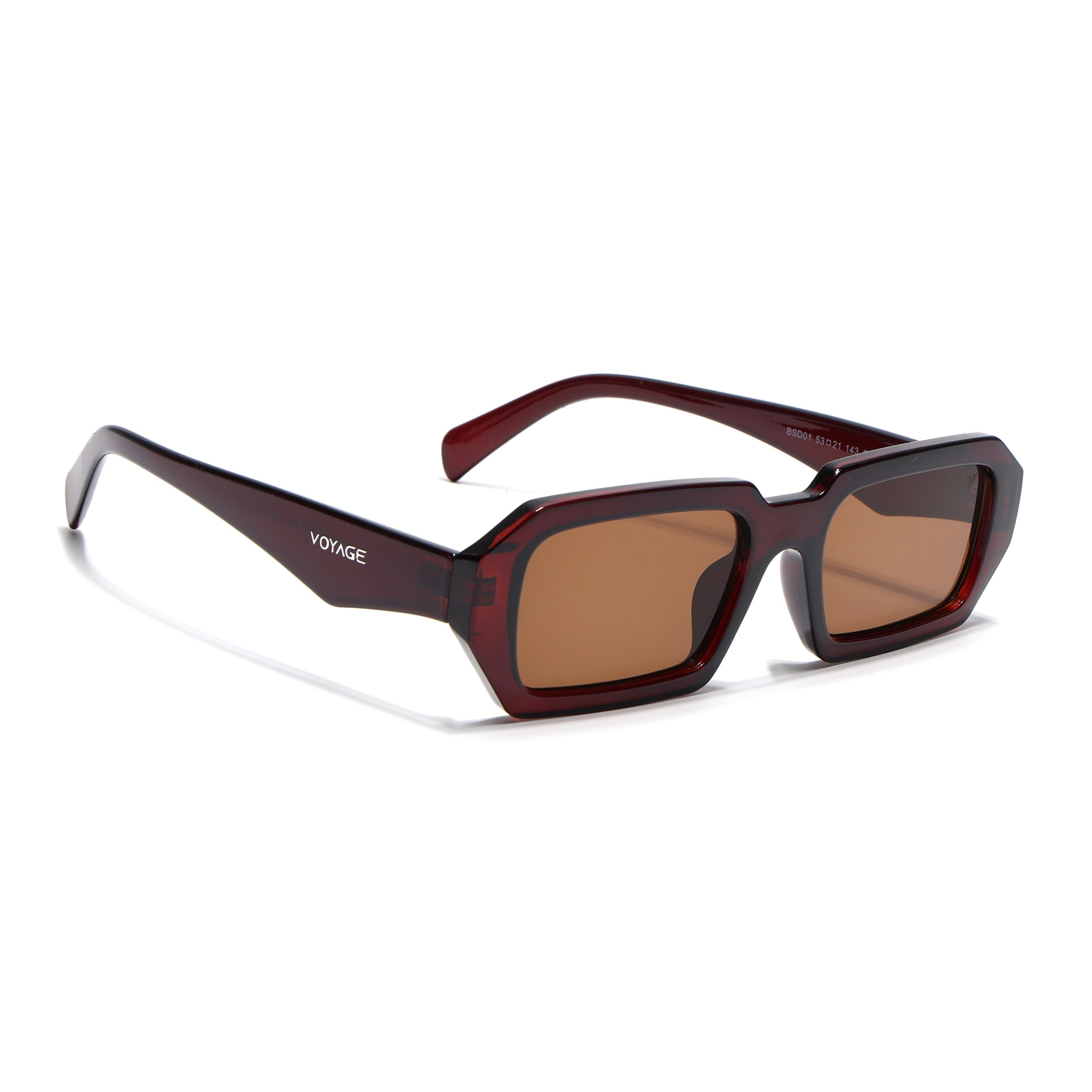 Rectangle Sunglasses for Men & Women (Grey Lens | Black Frame - MG7344)-image-6