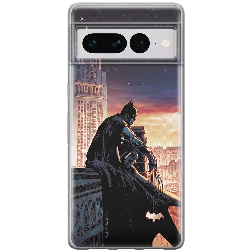 ERT GROUP mobile phone case for Google PIXEL 7 PRO original and officially Licensed DC pattern Batman 060 optimally adapted to the shape of the mobile phone, case made of TPU