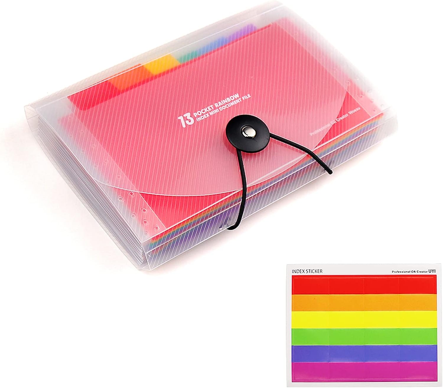 13 Pockets Accordion File Organizer, A6 Letter Size 7x4.3 Inch, Expanding Receipt Invoice Coupon Folder, Mini Money Card Wallet Holder, File Paper Document Container for Home Business Office School : Office Products