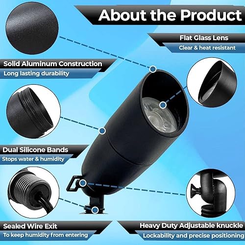 Miniatura 2 de Focos LED para exteriores, 7 W, luz LED de paisaje 111, luz de pared de metal de aluminio sólido, iluminación de seguridad, luces LED de patio para