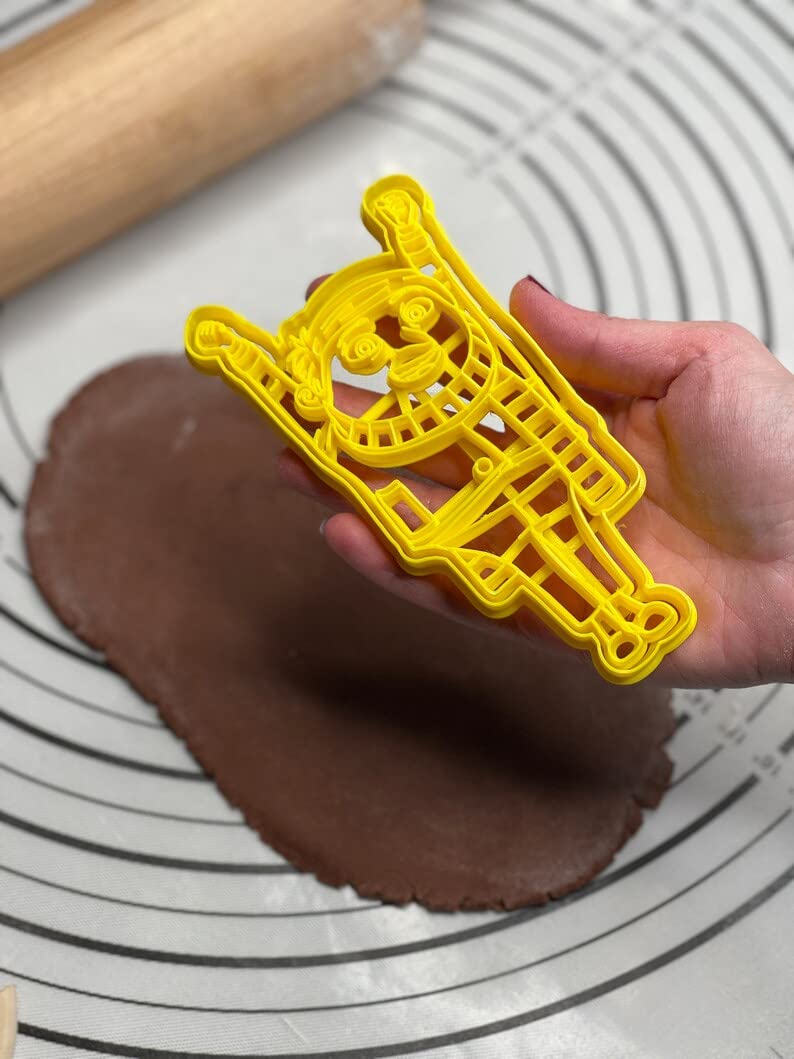 Premium Quality Set of 5 Gru Bob, Kevin, Stuart, Otto Cookie Cutters & Molds, Produced by 3D Kitchen Art
