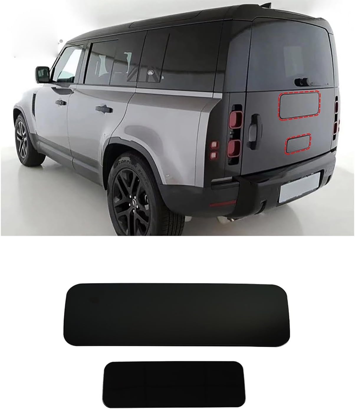 Auto Ruota di Scorta Posteriore Pneumatico Piastra Senza Soluzione di continuità Coperchio di Protezione Tronco Portellone Bordo per Land Rover Defender 90 110 130 2020-2024 - 6 colours ABS lucido