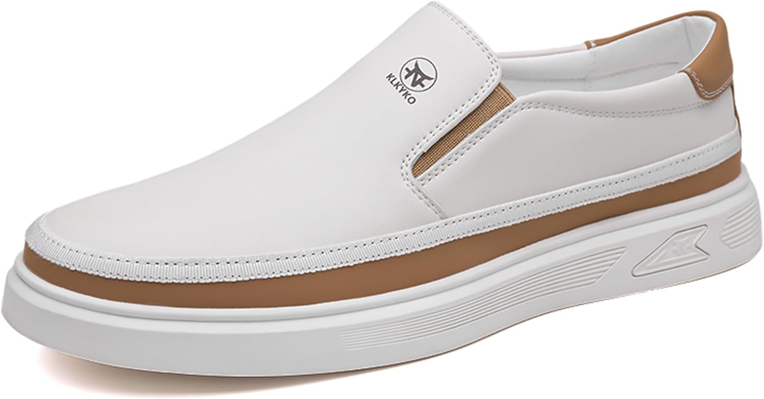 Veslexth Men's Slip-On Loafers Handmade Breathable Comfortable Soft Moccasin Driving Penny Casual Shoes