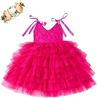 Baby Girls Tutu Maxi Dress Lace Toddlers Spaghetti Strap Prom Floor Length - Buy now