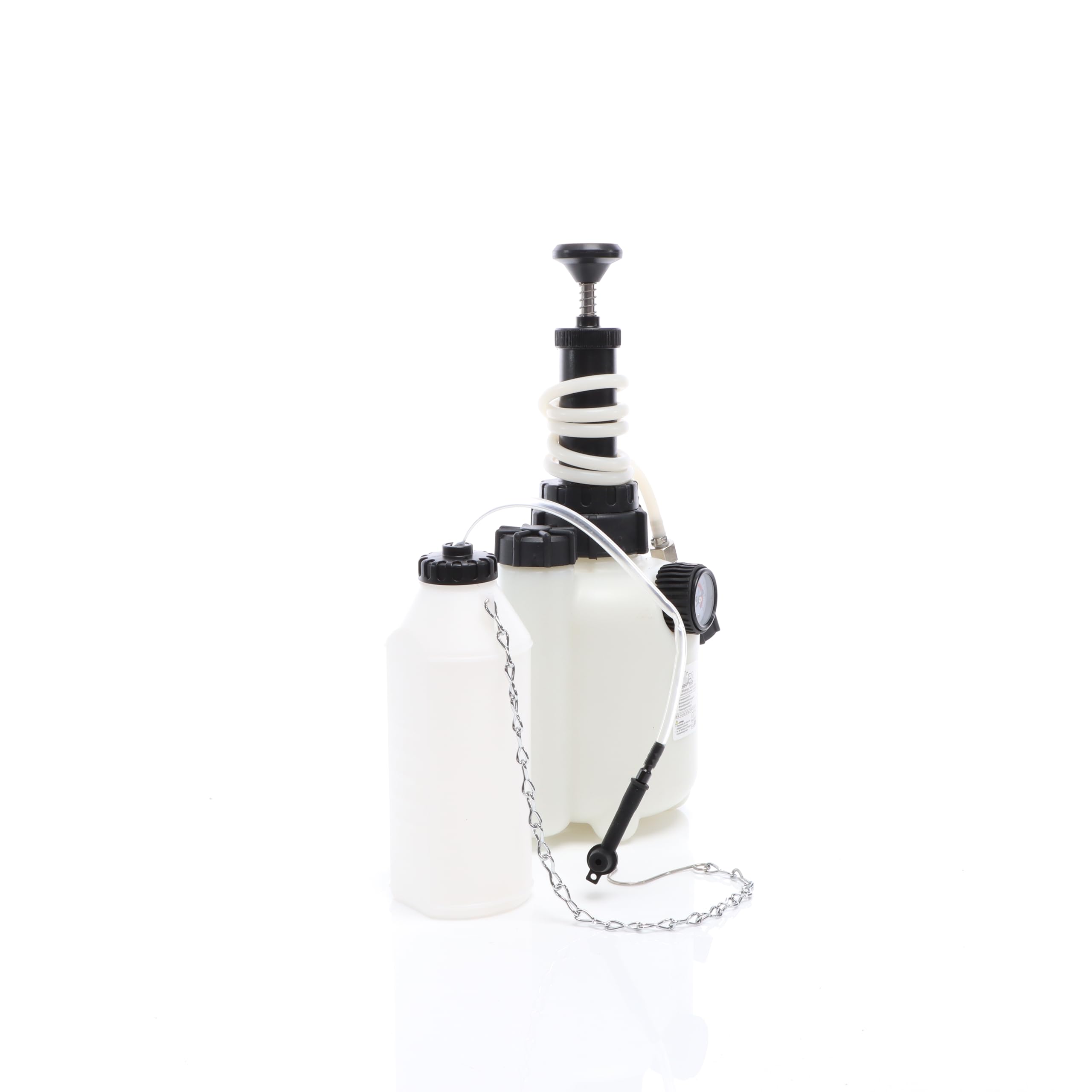 WilTec Purgador de Frenos 3l + 1l Dispositivo de Sangrado de Frenos con contenedor de succión