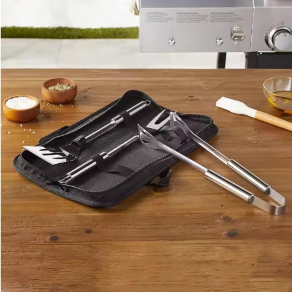 Kit Barbacoa for para acero Inoxidable 9 Piezas con Bolsa Kit Barbacoa