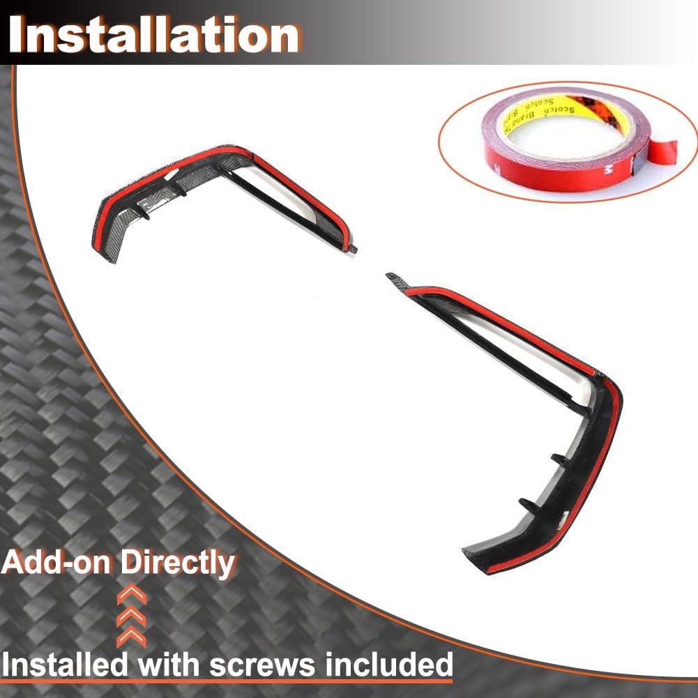 RSq8 Carbon Fiber Fog light Covers Fits Compatible with Audi RSQ8 RS Q8 2020-2023 Front Bumper Spoiler Splitter Fog Lamp Vent Trim Factory Outlet