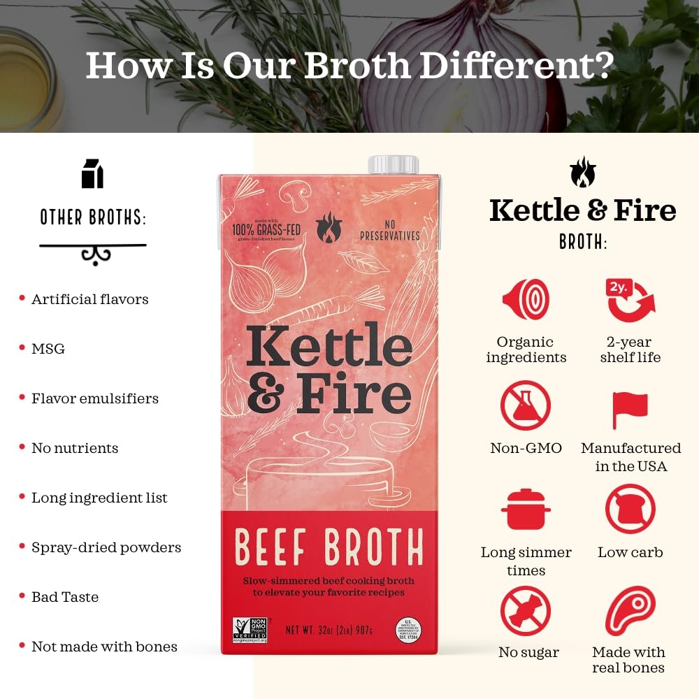 Kettle And Fire Broth Beef Cooking 32 OZ
