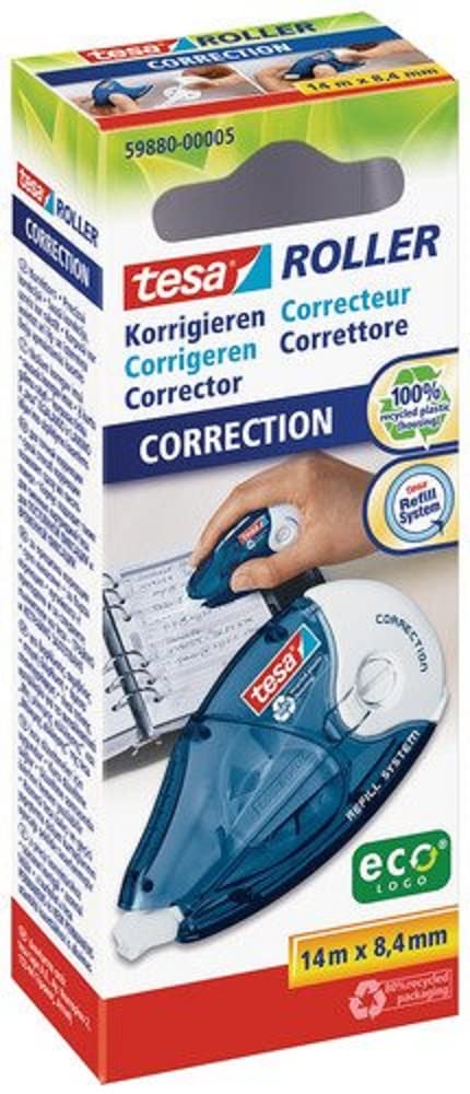 tesa Einweg-Korrekturroller, 8.4 mm x 14 m, 5 Stück
