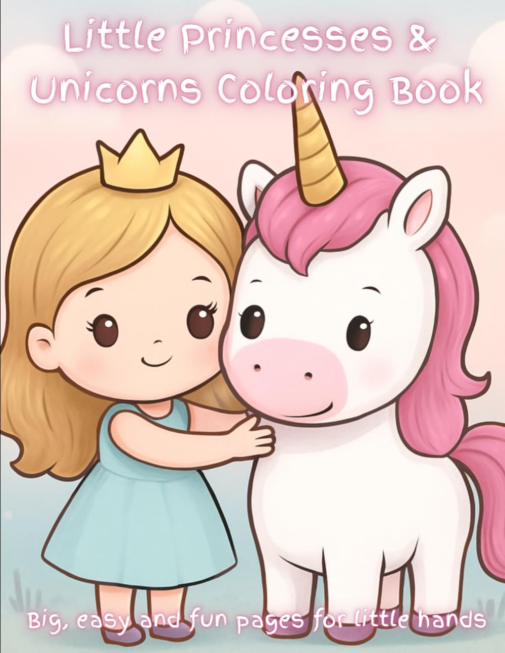 Little Princesses & Unicorns Coloring Book: Big, Easy and Fun Pages for Little Hands