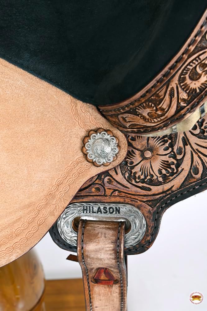 HILASON Flex Tree Western Horse Saddle American Leather Trail Barrel Racing | for Horses