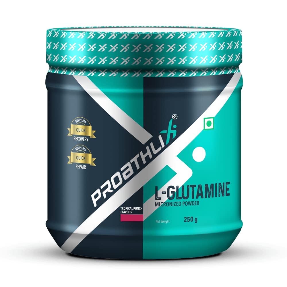 Proathlix L-Glutamine Powder | (Tropical Punch) 250 g | Post-Workout Amino Acid Supplement