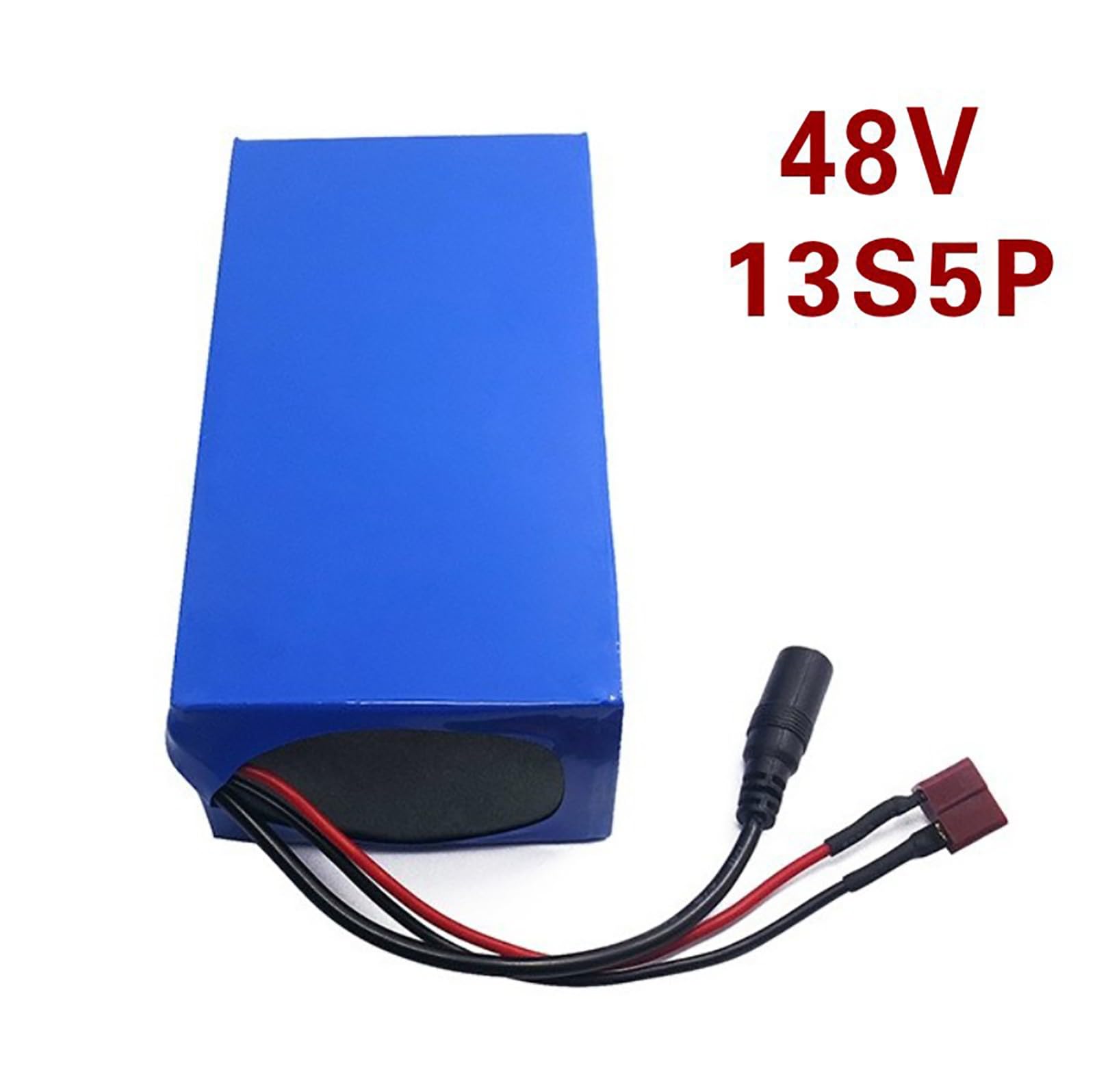 Batterie lithium 48 V 15 Ah pour vélo électrique (13S5P) avec chargeur 54,6 V 2 A pour moteurs de vélos et scooters électriques de 0 à 500 W. 48V 15Ah,XT60+DC