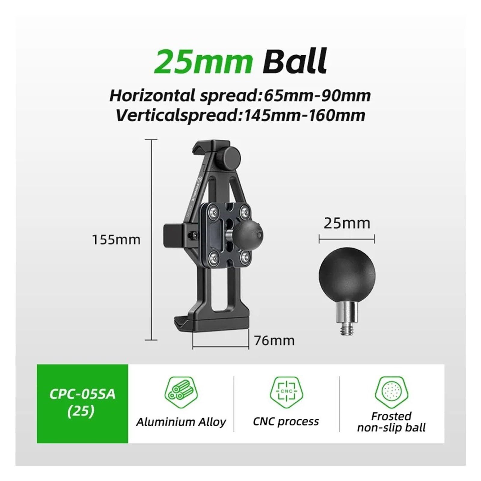Support GPS Moto Support De Téléphone pour Moto, Fixation Guidon Réglable Et Rotative À 360° en Alliage D'aluminium avec Amortisseur