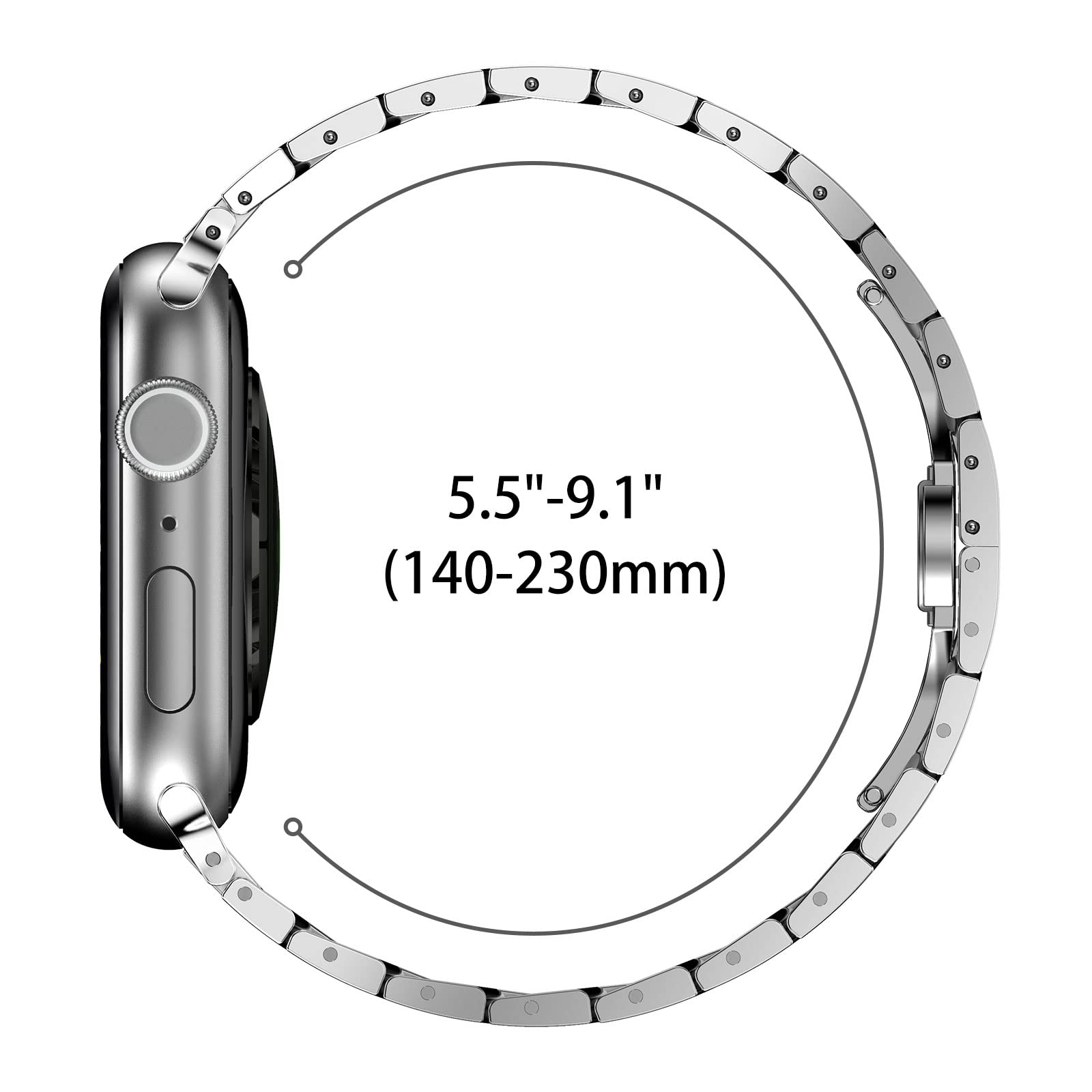 CHANCHY Stainless Steel Strap for Apple Watch Strap 42mm(Series 11 10) 41mm 40mm 38mm - Image 4