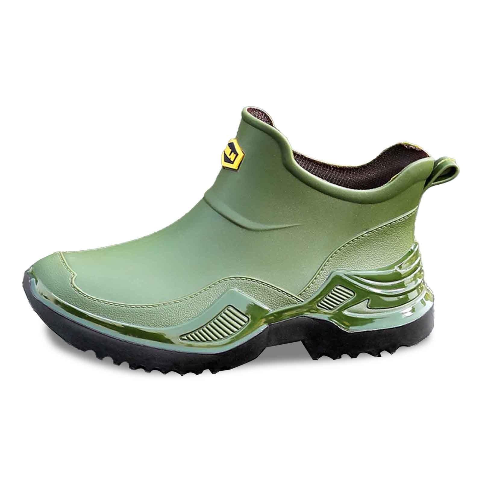 Stivali di Gomma Uomo Impermeabili Antiscivolo Alti e Bassi Stivaletti Platform Eleganti Casual per Pioggia Lavoro Giardinaggio Scarpe Antipioggia Lavabili Autunnali Invernali per Pesca Caccia