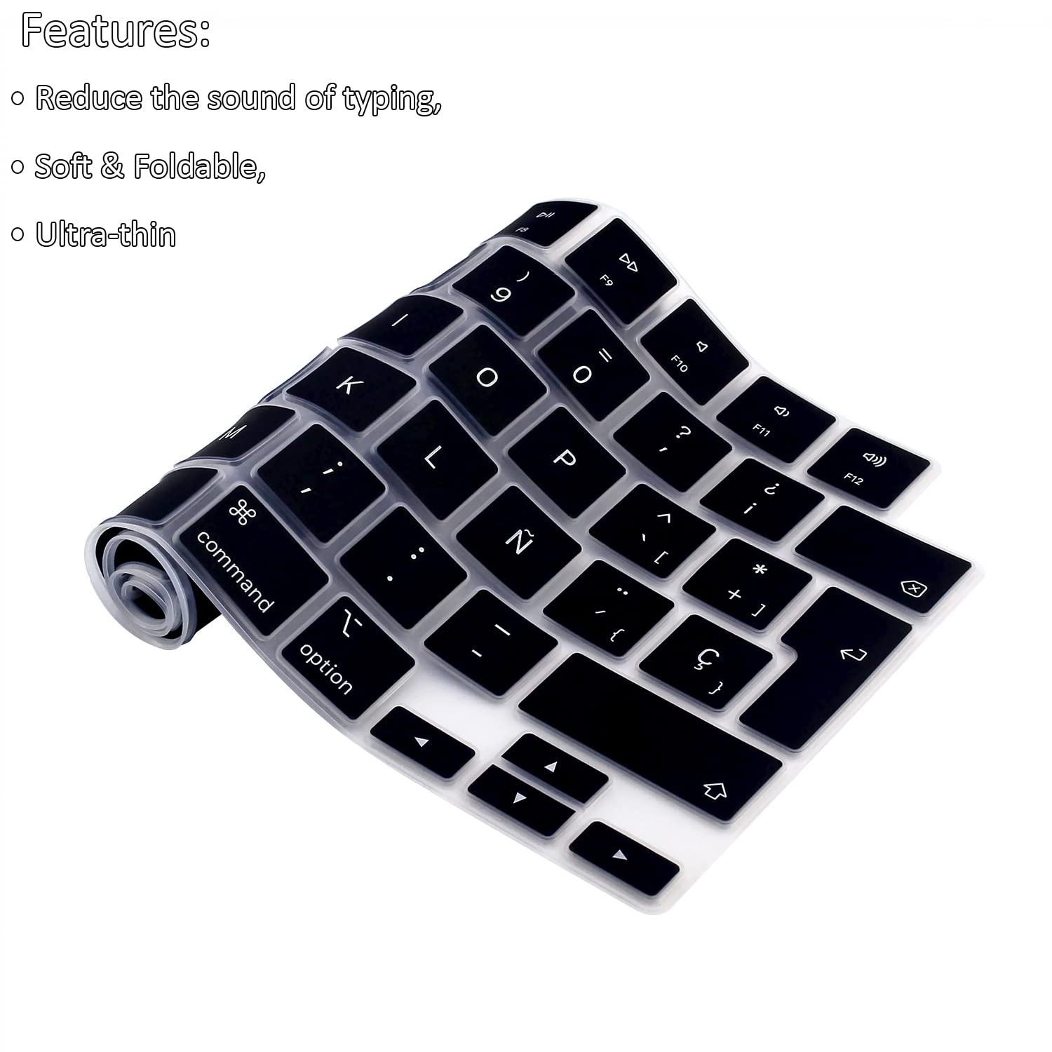 Funda de silicona ultrafina para teclado español de MacBook Air 2023 y 2022 (15.3 y 13.6 pulgadas, chip M2, modelo A2681), accesorios de protección suaves, diseño