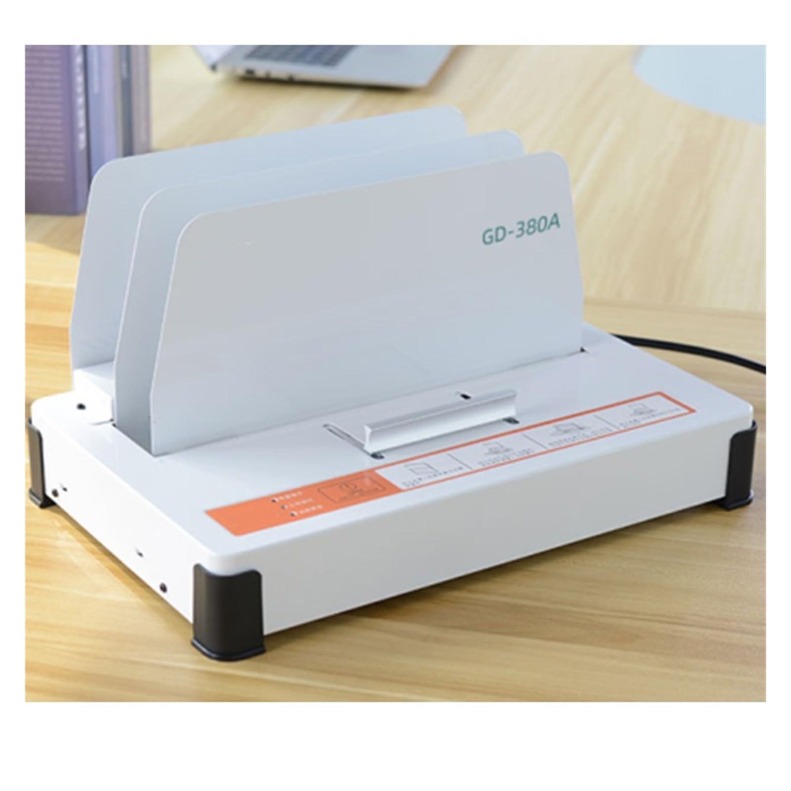 Macchina rilegatrice, 380A Piccola macchina rilegatrice a colla elettrica senza perforazione, bolletta contabile, voucher, fascicolo finanziario, libro di carta a caldo, A4, automatica per ufficio e u