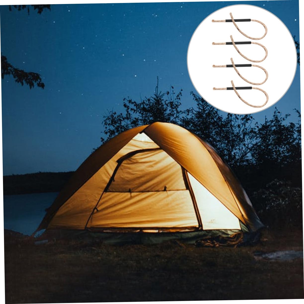 BESPORTBLE 4pcs Fire Cord Camping Fire Starter Roll Survival Wick Cords for Outdoor Use