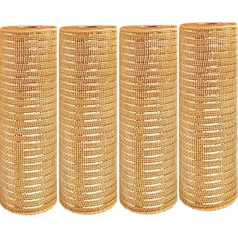 HONGCI Natural Deco Poly Mesh Ribbon Rolls Cover
