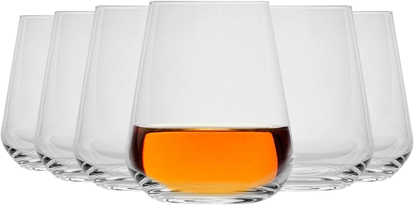 InAlto Uno Stemless Glass, Set of 6, 15.25 oz, Clear