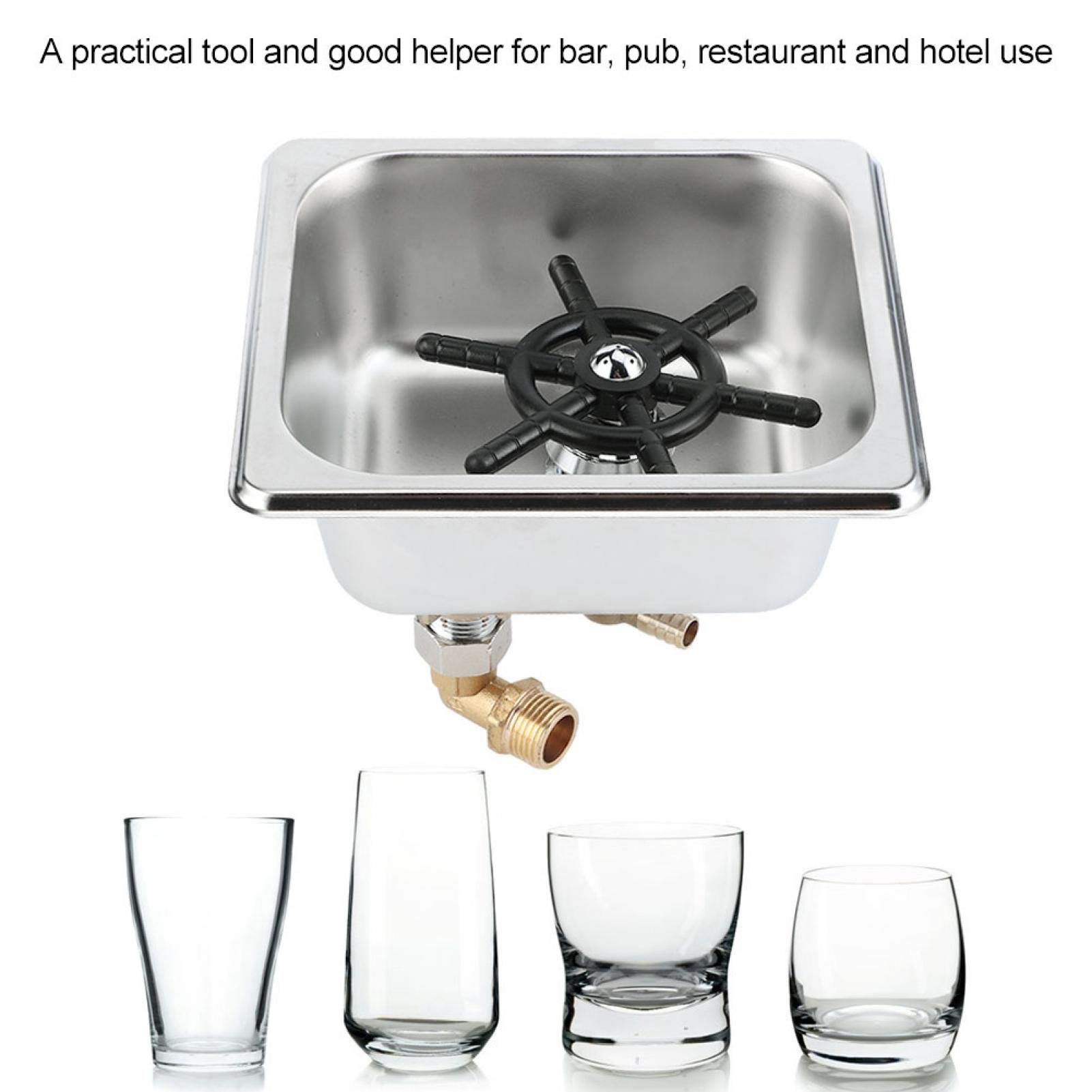 Lavastoviglie Per Bicchieri Da Bar - Lavello Acciaio Inox, Getto Ad Alta Pressione Per Hotel E Casa - Foto 3