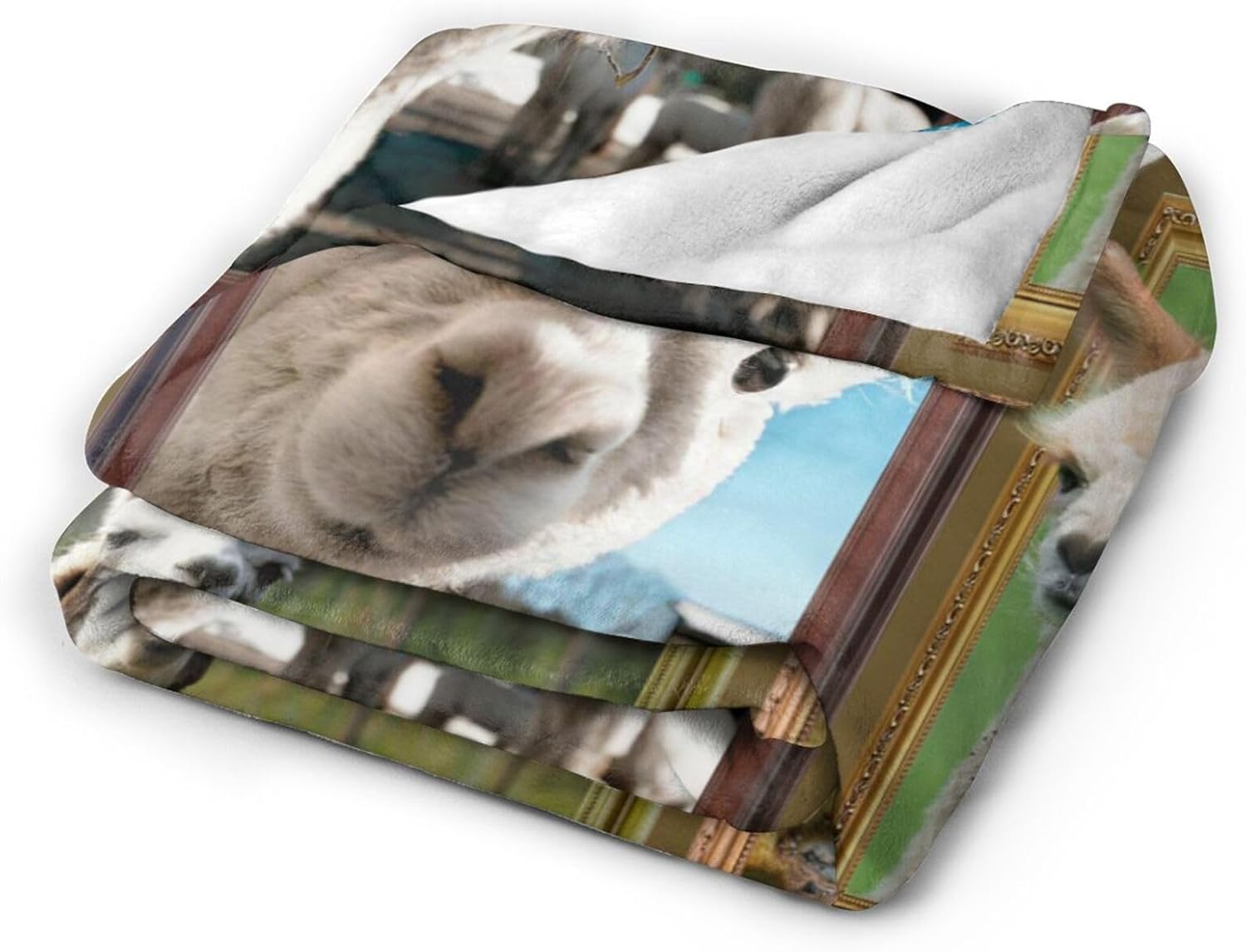 Alpaca Blanket Fleece Soft Warm Plush Llama Animal Throw Blanket Lightweight Plush Fuzzy Cozy Cute Alpaca Blankets Gift for Kids Adult Suitable for Couch Sofa Bed 50"X40" - Image 6