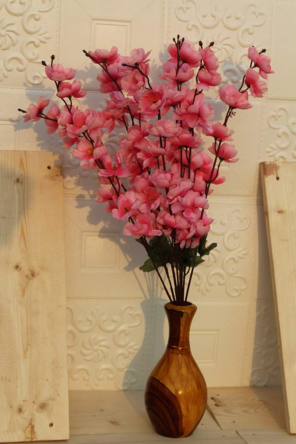 Coolkart Artificial Flowers for Vase Home Decoration Cherry Blossom Flower Bunch, Office Decor | Without vase (Baby Pink, 7 Branches) (B08RDVL175) Amazon Price History, Amazon Price Tracker