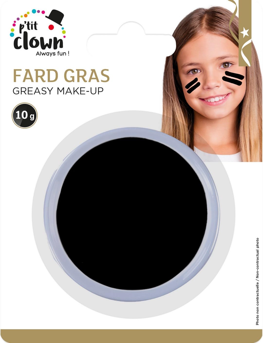 P'tit Clown 91015 - Fard Grasso Rosso Per Trucco Viso - 10g - Lavabile E Atossico - Per Carnevale, Halloween E Cosplay