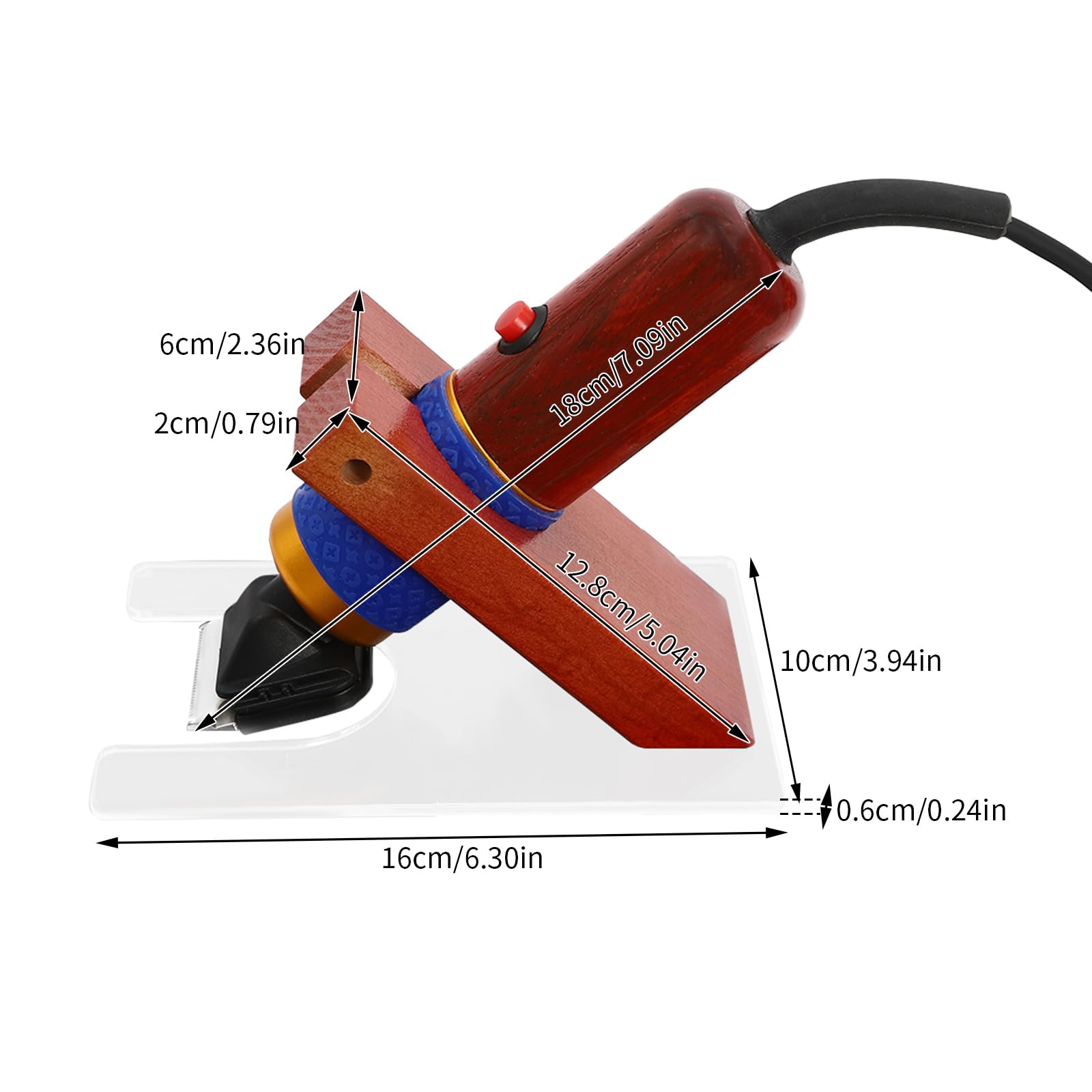 Tondeuse à tapis, tondeuse à tapis avec guide de coupe, ciseaux électriques à faible vibration, 3 lames, ciseaux à tufting électrique pour tapis de petite à moyenne taille