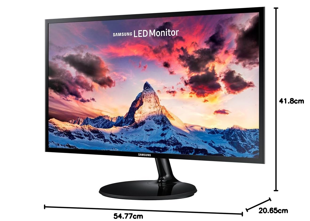 Samsung S24F350FH Monitor 24" Full HD, 1920 x 1080, 60 Hz, 5 ms, D-Sub, HDMI, Pannello PLS, Nero