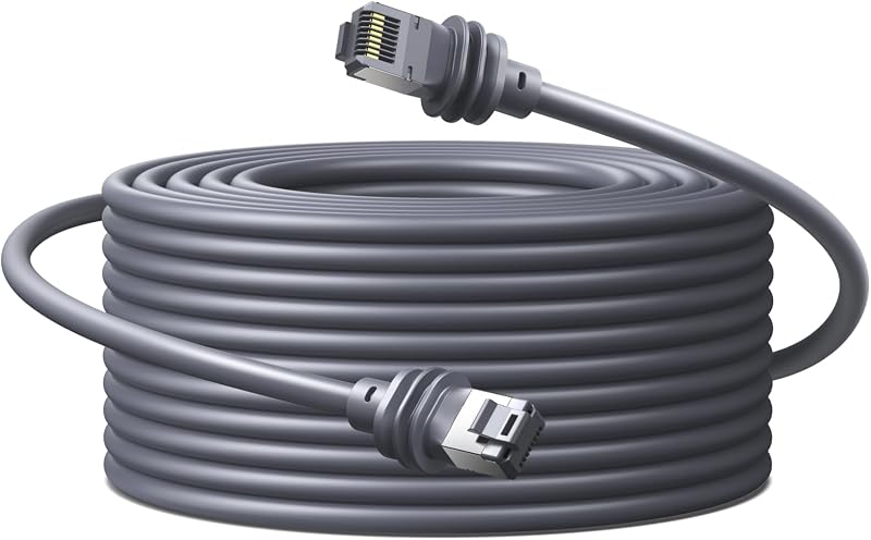 UGREEN Starlink Cable 100FT, for Starlink Standard Generation 3/4/4X/Mini | Cat 6 5Gbps 250MHz High Speed, IP67 Waterproof, 26AWG, UL CMX/CMR Standards, Durable, Grey