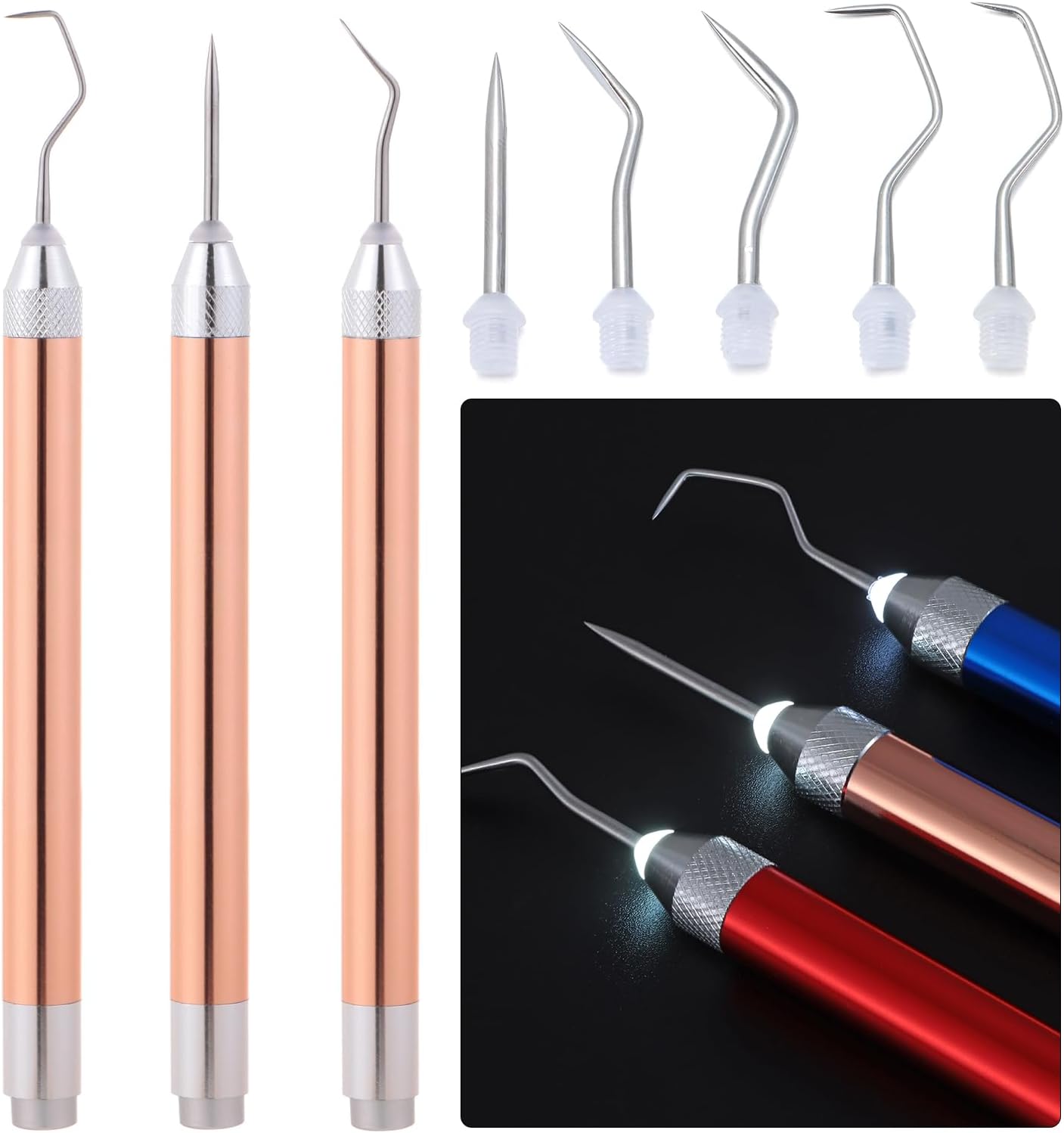 3 Pcs LED Weeding Tools for Vinyl, Vinyl Weeding Tool with