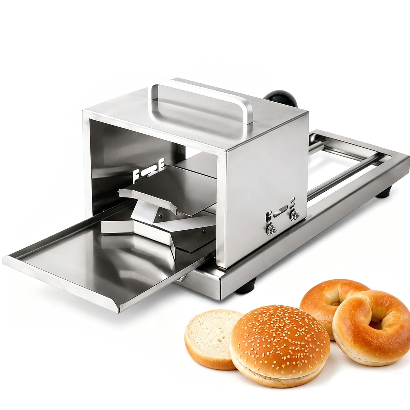 Cortador de pan manual, cortador de acero inoxidable de grosor ajustable