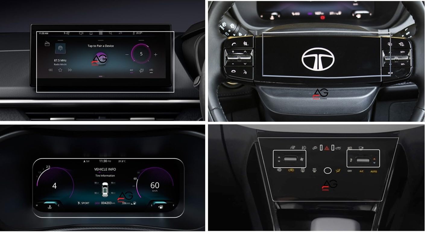 ANDEAL GUARDS TATA NEXON 2023 FACELIFT (10.25 INCH) MODEL- Fearless+ Fearless+S (SHARP EDGE) INFOTAINMENT SYSTEM +INSTRUMENT CLUSTER + STEERING + AC CONTROL PANEL [SET OF 4] (B08NYJKQP6) Amazon Price History, Amazon Price Tracker