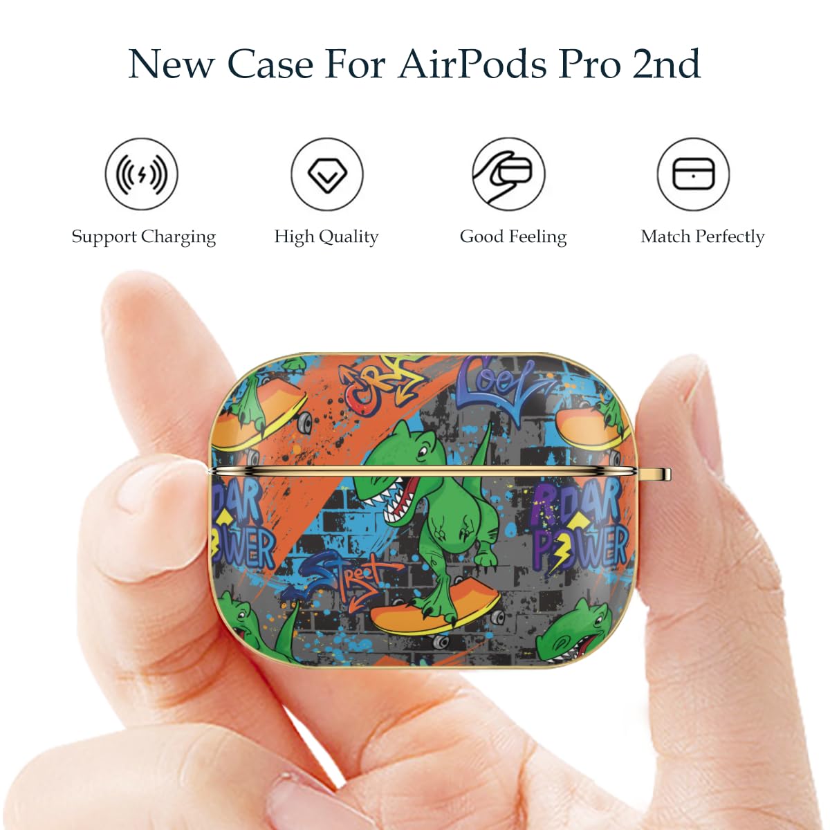 Amazon.co.jp: 恐竜柄 カラフル AirPods Pro 2ケース 第2世代 2022