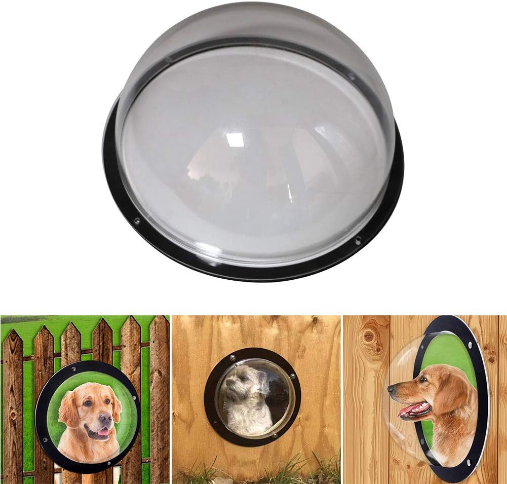 PXRJE Dog Fence Window,Acrylic Dome Dog Fence Window，Pets and Dogs Peek Bubble Window，Dog Dome Fence Transparent Windows for Satisfying…