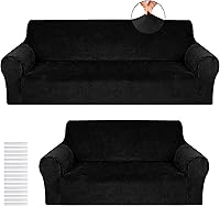 Vista 20 de Peryiter Juego de 2 Fundas para Sofá Fundas para Sofás de Dos Plazas para Sala de Estar Funda Protectora para Sillón con Brazos, Ajuste Perfecto