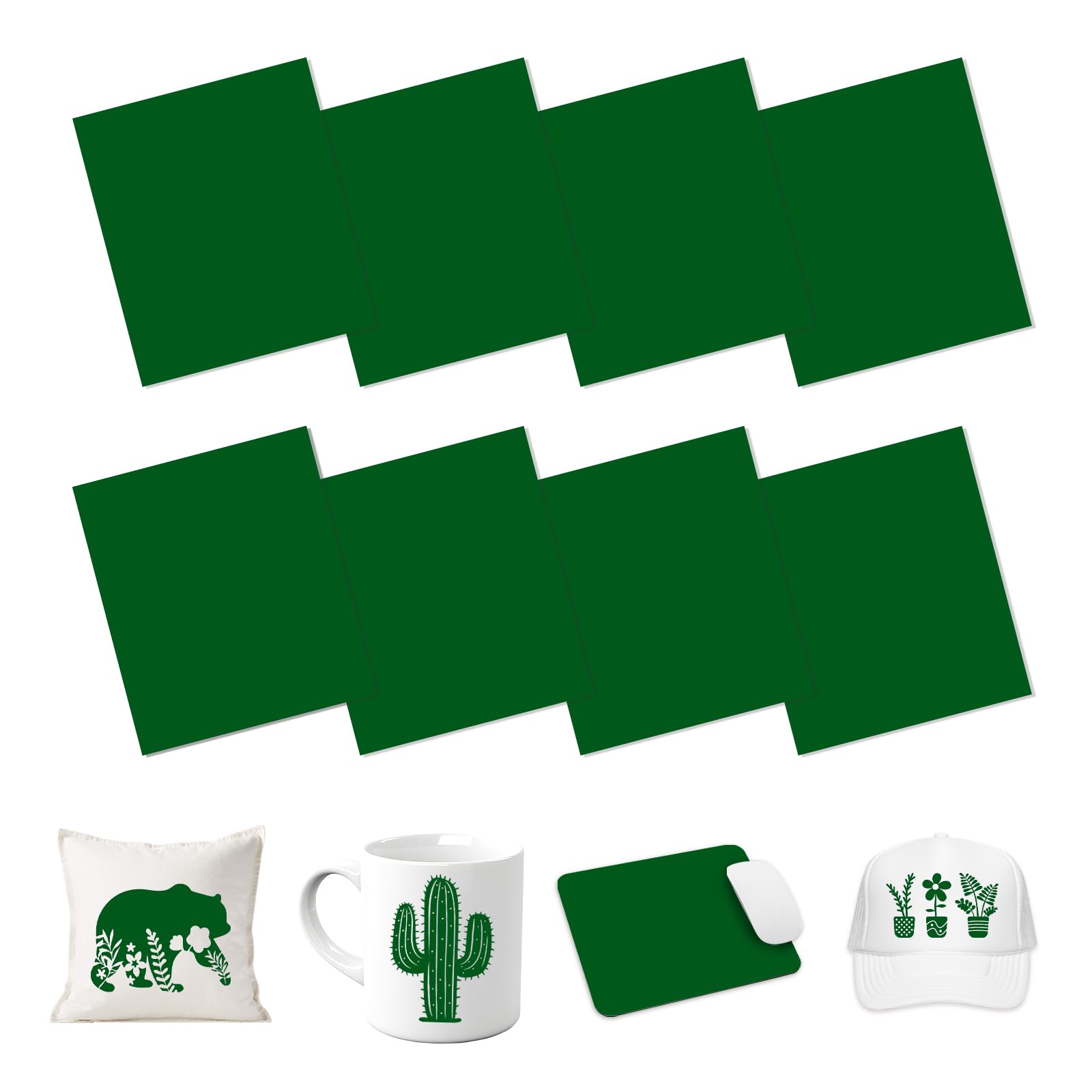 HTVSTD Bright Green Sublimation Transfer Ink Paper 8 Sheets 12 * 10in