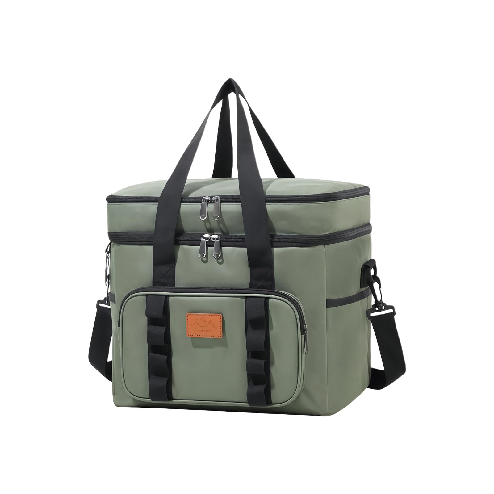 Jazuaiao Green Insulated Outdoor Coolers Bag With Reinforced Oxfords Cold Retention Technology Large Capacity Picnics Essential Outdoor Picnics Bag Insulated Grocery For