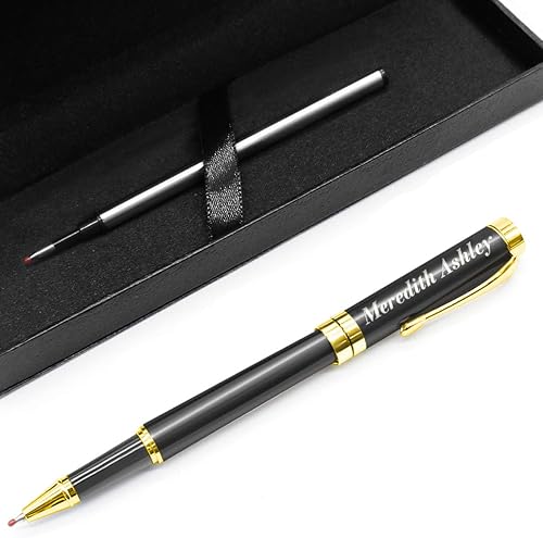 Miniatura 5 de Aolun Bolígrafos personalizados, bolígrafo grabado personalizado con tu nombre o mensaje, repuesto mediano recargable, regalos personalizados para