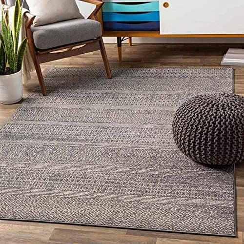 Mark&Day Area Rugs, 8x10 Bagneux Global Medium Gray Area Rug,