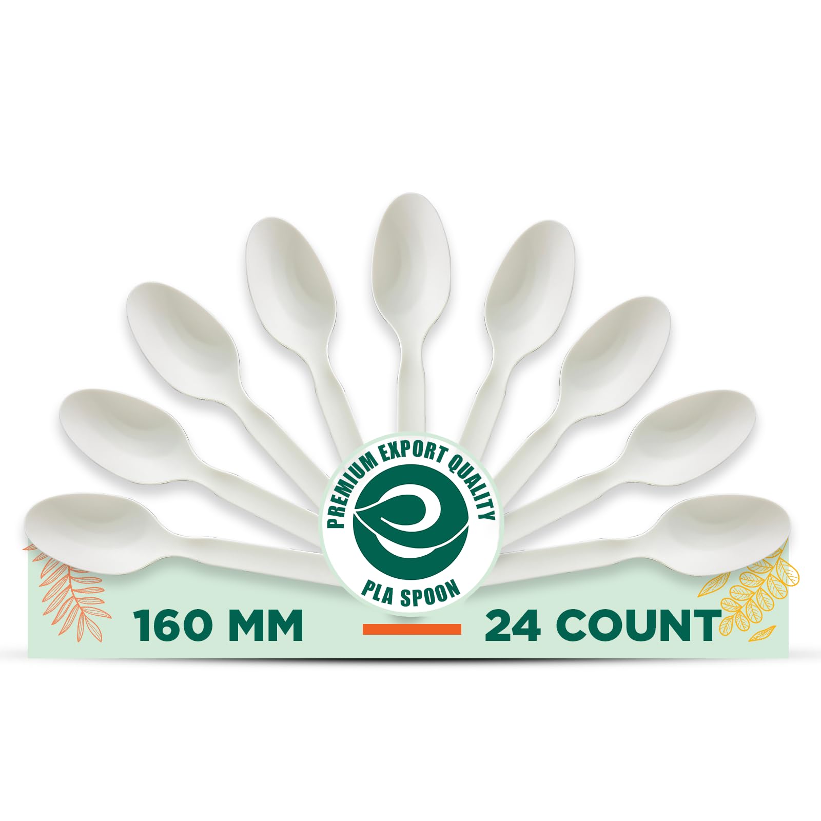 Eco-Friendly PLA Spoons - 24 Pack -1