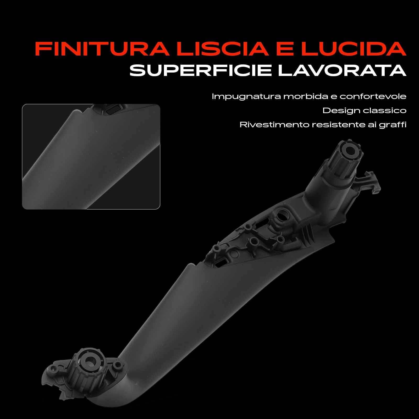 Frankberg 2x Maniglia interna Pannello di Interruttore finestra auto Interno Anteriore nero Compatibile con 5 Touring Van G31 Serie 5 F90 G30 Replace# 51417438523