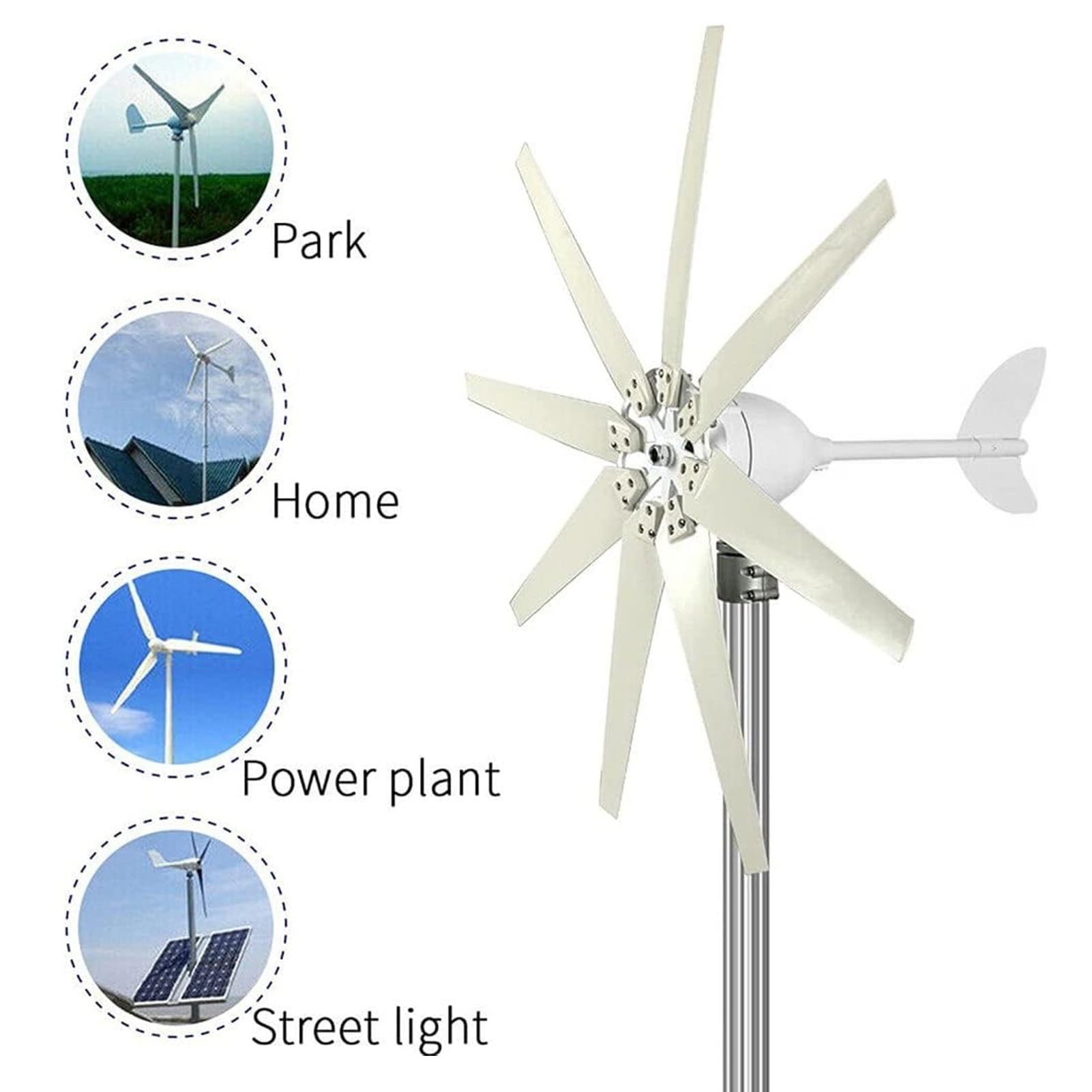 400W 12 -V -Windturbinengenerator konvertieren effizient Windenergie für Boote, Wohnmobile und Häuser
