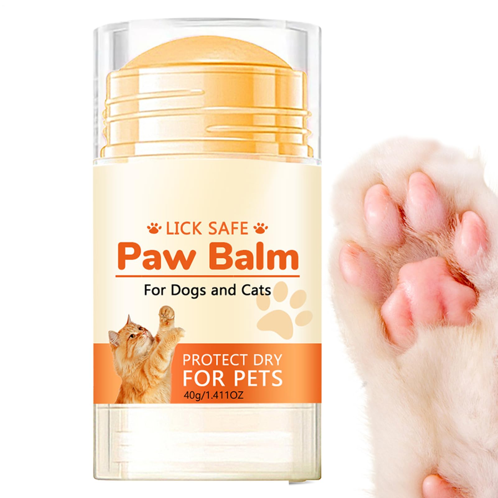 fbgnfihi Dog Paw Balm, Organic Lick Safe Balm, 40g Pet Skin Moisturizer & Soother, Paws Moisturiser Balms, Soothes & Nourishes, Paw Protector and Soother, Repairs Dry Cracked Pads, Rough Skin