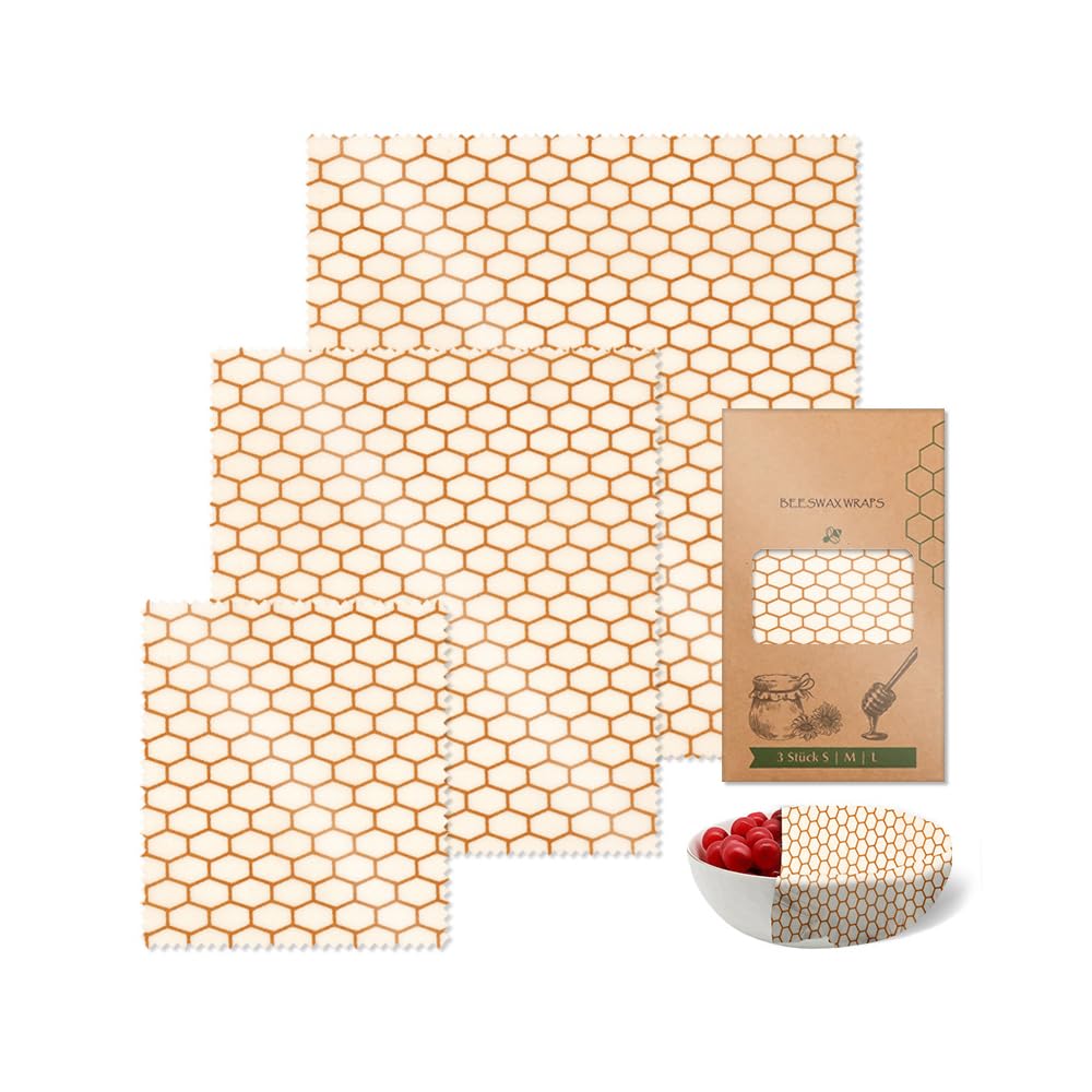 Fresh Paper Food Saver Sheets For Produce, 3 Sheets Reusable Beeswax Wrap Paper, Natural Fresh Paper Food Saver Sheets, Keeps Fruits & Vegetables Fresh For 2-4x Longer, Plastic-Free, Biodegradable (B)