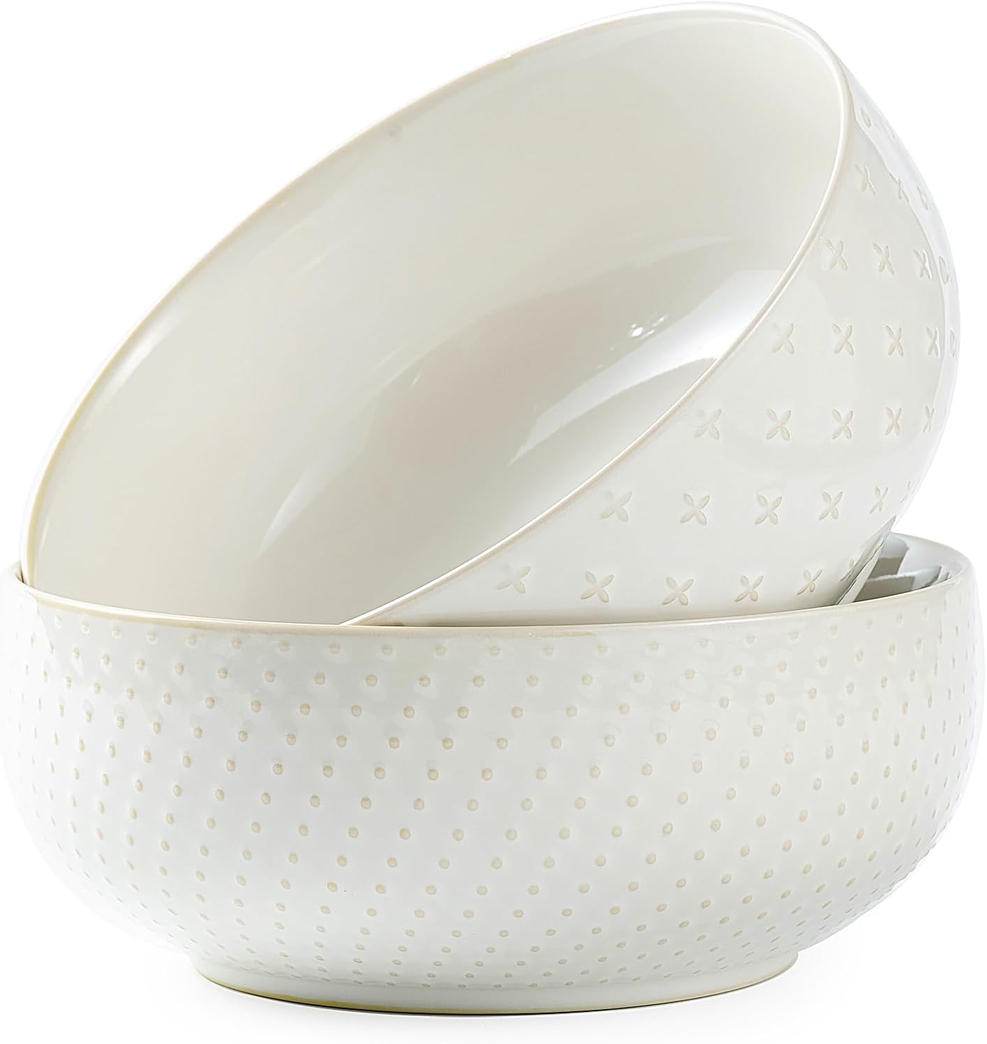 MIKIGEY Serving Bowl, 8 inch 60 oz Large Salad Bowl Set of