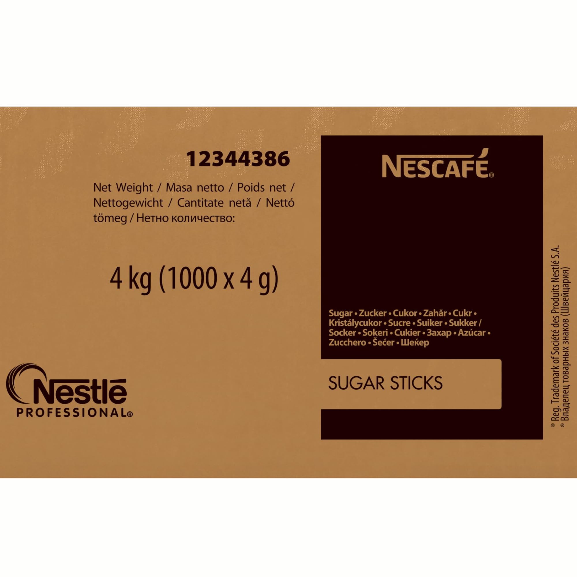 NESCAFÉ Zucchero Bianco, 1000 Bustine da 4g (4kg)